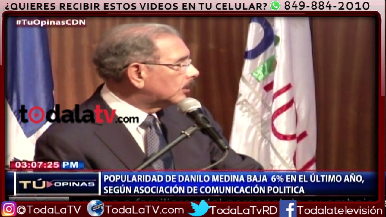 Danilo Medina baja del cuarto al noveno lugar en ranking de popularidad-CDN-Video