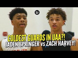 CRAZY GUARD BATTLE! Jaden Springer vs Zach Harvey! UAA Highlights!