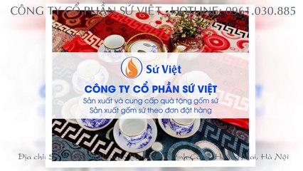 Bộ ấm chén quà tặng - ấm chén in logo sang trọng