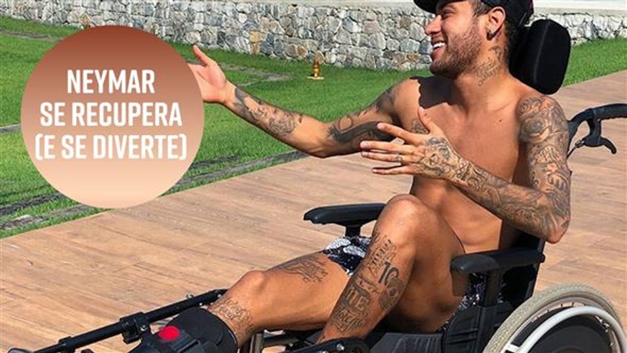 Neymar mostra lado bom de sua lesão