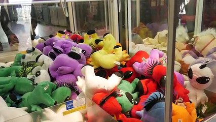Claw machines and carnival game fun at Santa Cruz Boardwalk!