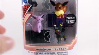 Tomy Pokemon EEVEE UMBREON ESPEON 3 Pack Action Figure Review