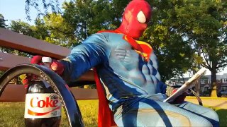 NERF WAR: BLUE SPIDERMAN w/ ANTMAN vs GANGSTER IRL - Real Life Superhero Battle Movie - Colors