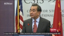 El ministro de Relaciones Exteriores de China pronuncia un discurso en Washington