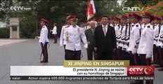 El presidente Xi Jinping se reúne con su homólogo de Singapur