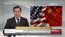 El canciller chino y el secretario de Estado estadounidense sostienen una conversación telefónica