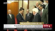Presidente chino se reúne con líderes empresariales y ex funcionarios de EEUU
