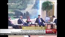 Presidente chino se reúne con presidente de Parlamento Europeo