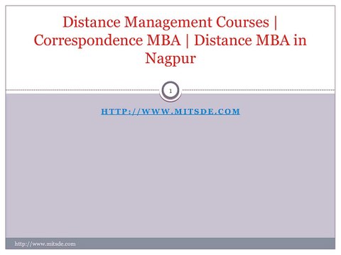 Distance Management Courses | Correspondence MBA | Distance MBA in Nagpur