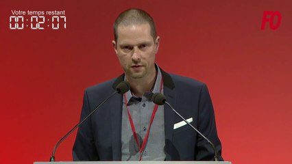 Intervention de Laurent JANVIER lors du 24e Congrès confédéral Force Ouvrière