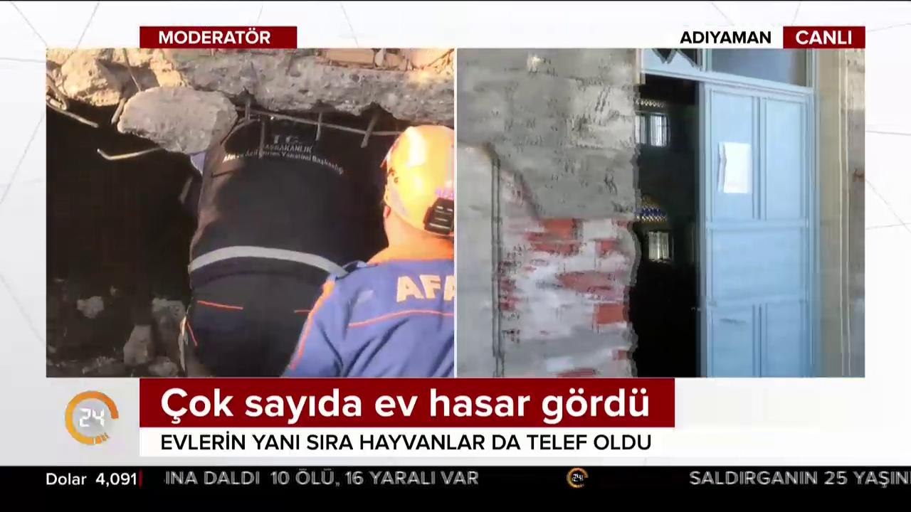 Evler hasar gördü