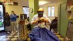 Blindfolded Italian barber performs all sorts of extreme haircuts