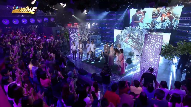 It's Showtime: The hosts welcome Mr. and Mrs. Crawford