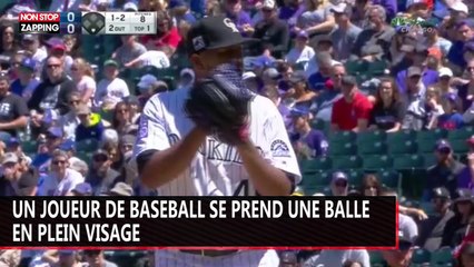 Un joueur de baseball se prend une balle en plein visage (vidéo)