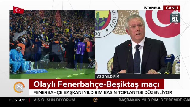 Olaylı Fenerbahçe-Beşiktaş derbisi