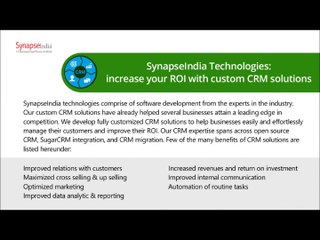 SynapseIndia technologies: CRM and other software development