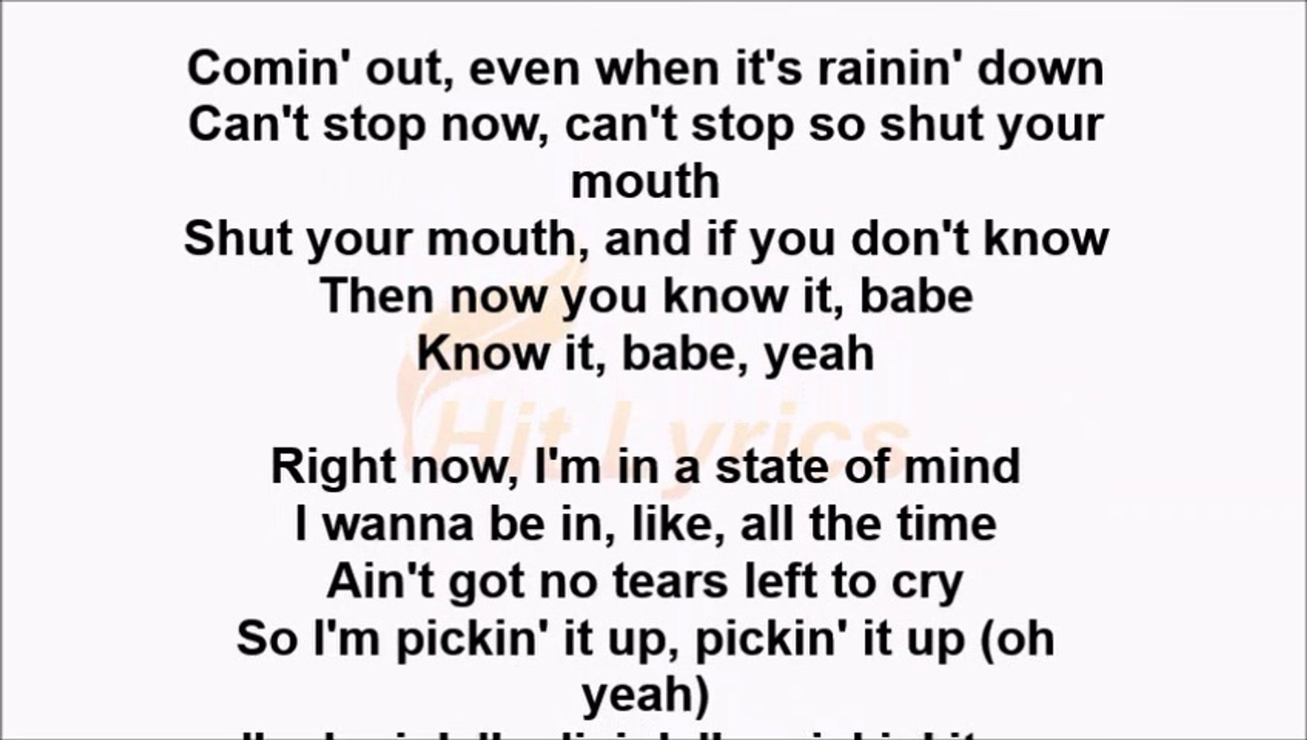 Ariana Grande - No Tears Left To Cry Lyrics