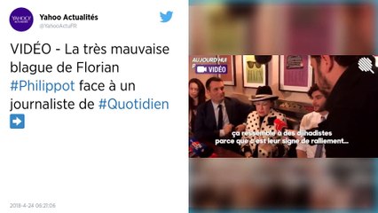 La blague douteuse de Florian Philippot à un journaliste de Quotidien.