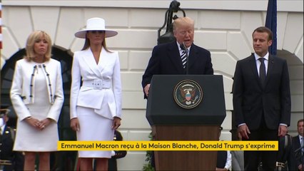 Frappes en Syrie : "Je souhaite personnellement remercier le président Macron, les forces armées françaises et le peuple français pour leur partenariat et leur soutien résolu", Donald Trump