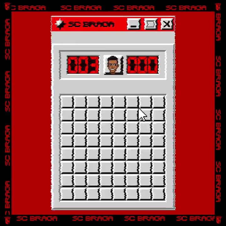 Departamento de Comunicação do Braga no seu melhor! Anuncia renovação com o jogo Minesweeper