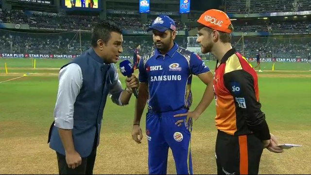 IPL 2018, மும்பை vs ஹைதராபாத், டாஸ் வென்ற மும்பை பவுலிங் தேர்வு