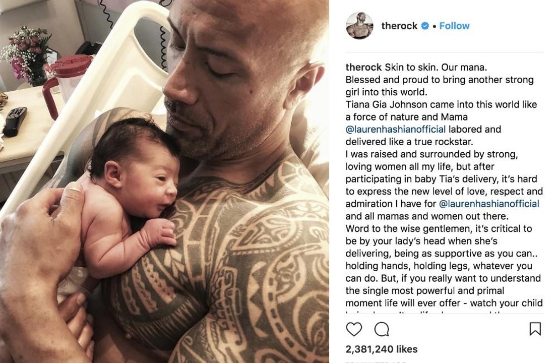 Dwayne Johnson a dad again
