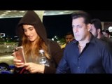Mumbai Airport पर दिखाई दि Nargis Fakhri और Salman Khan | Hong Kong DaBangg Tour 2017