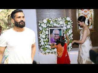 Aishwarya Rai के पिता की तेरहवीं पर पहुचे Sunil shetty