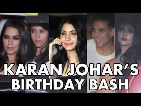 Karan Johar की Birthday Party पर पहुचे सितारे | Aishwarya Rai, Akshay Kumar, Anushka Sharma
