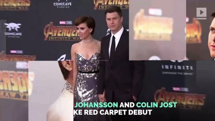 Scarlett Johansson and Colin Jost Make Red Carpet Debut