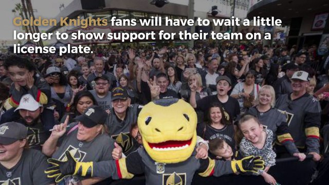 Golden Knights license plates delayed over design