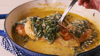Creamed Spinach Chicken Is Our Favorite Way To Top Chicken Breasts