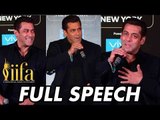 Salman Khan की FULL SPEECH | IIFA 2017 Press Conference पर