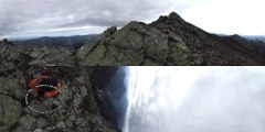 【360°VR動画】断崖絶壁、稜線を歩く 北アルプス