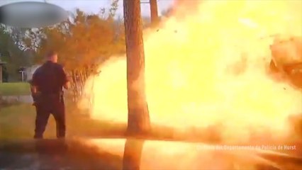 Una poderosa explosión convirtió una casa en una bola de fuego