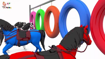 Learning Colors for Children with 3D Horse Colorful & Rainbow - Video for Kids