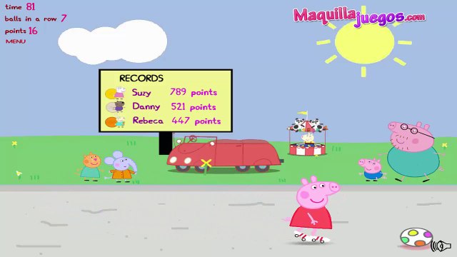 Peppa Pig vai particiar de um incrível campeonato de roller - Jogos para Crianças