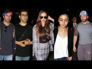 BOLLYWOOD Celebs पहोचे मुंबई IIFA 2017 | New York से आये वापीस | Varun, Alia, Malaika