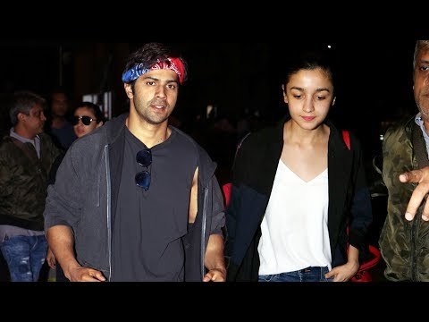 Varun Dhawan और Alia Bhatt Spotted हुए Airport पर , लौटे IIFA 2017 New York से