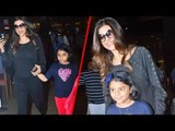 Sushmita Sen दिखाई दि अपनी बेटी के साथ Mumbai Airport पर
