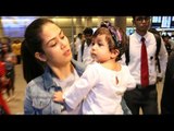 Shahid Kapoor's की पत्नी Mira Kapoor दिखाई दी Misha के साथ Airport पर