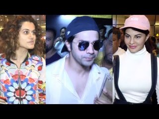 Judwaa 2 TEAM पहोची Mumbai Airport पर  | Varun, Jacqueline, Tapsee