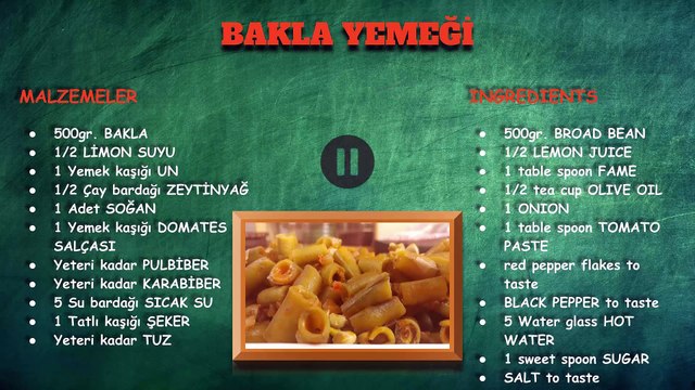 TAZE BAKLA YEMEĞİ TARİFİ NASIL YAPILIR ? - Sulu Yemek Tarifleri - SevgiilePY
