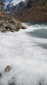Frozen River Causes Outlandish Ice Slivers