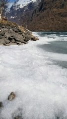 Frozen River Causes Outlandish Ice Slivers