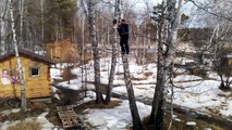 Rescuing a Cat Stuck in a Tree