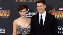 Scarlett Johansson and Colin Jost “Avengers Infinity War” World Premiere Purple Carpet