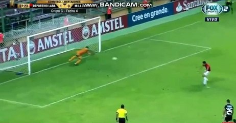 Carlos Sierra Goal ~ Deportivo Lara vs Millonarios FC 2-0