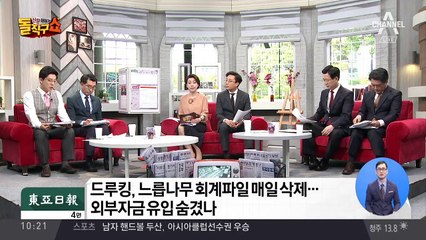 드루킹, 느릅나무 회계파일 매일 삭제