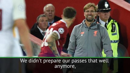 Klopp takes blame for late Roma fightback